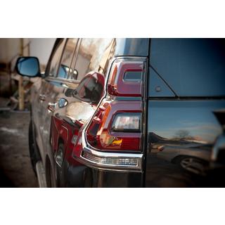 Kromade bakljuslister V1 (2 st, 2018+) Toyota Land Cruiser Prado 150 2009–2023 foto 2