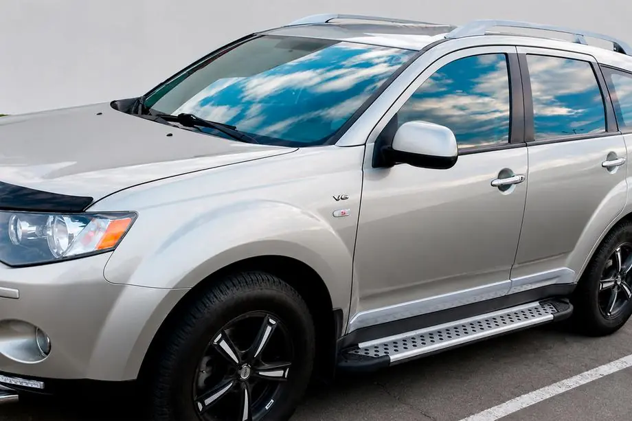 Mitsubishi Outlander 2006–2012 Sidosteg Allmond Grey (2 st, aluminium) Image