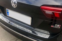 Volkswagen Tiguan 2016–2023 Bakre stötfångarskydd (Carmos, rostfritt) foto 5