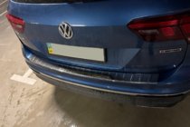 Volkswagen Tiguan 2016–2023 Bakre stötfångarskydd (Carmos, rostfritt) foto 8