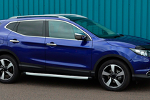 Nissan Qashqai 2007–2010 Sidosteg Fullmond (2 st, aluminium) foto 3