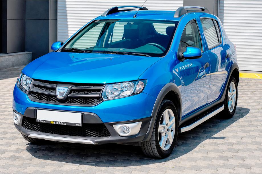 Dacia Sandero 2013–2020 Sidosteg Fullmond (2 st, aluminium) Image