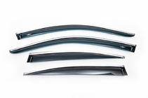 BMW 5-serien E60/E61 2003–2010 Vindavvisare med kromlist SD (4 st, HIC) foto 2