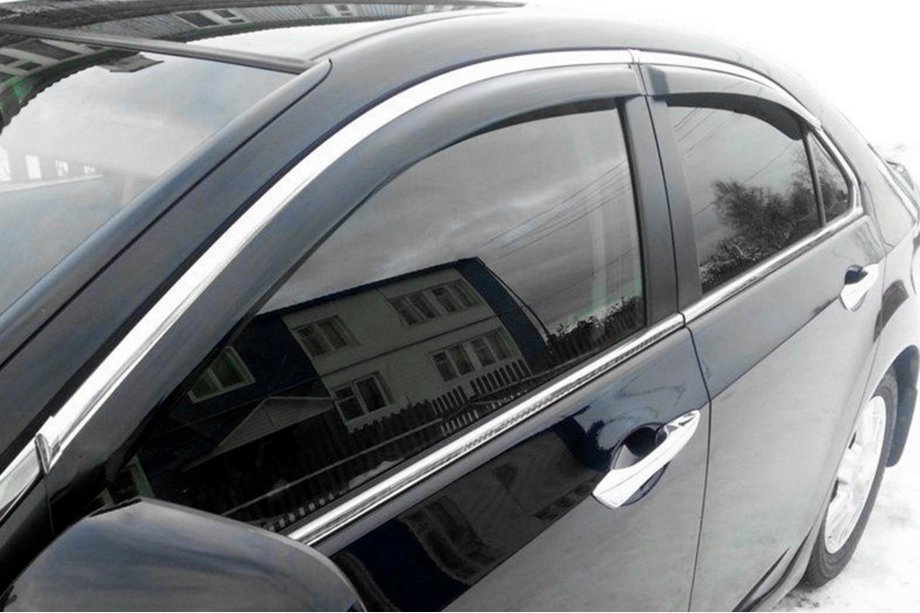 Honda Accord VIII 2008–2012 Vindavvisare med kromlist SD (4 st, HIC) Image