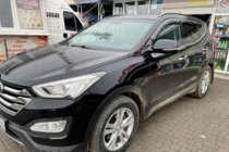 Hyundai Santa Fe 3 2012–2018 Vindavvisare för sidorutor med kromlist Long (4 st, HIC) foto 3