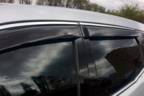Hyundai Santa Fe 3 2012–2018 Vindavvisare för sidorutor med kromlist Long (4 st, HIC) foto 4
