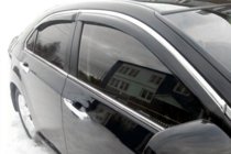 Toyota Camry 2011–2017 Vindavvisare för sidofönster med kromlist (2011-2017 EU / 2011-2014 USA, 4 st, HIC) foto 9