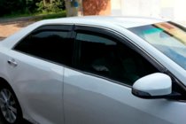 Toyota Camry 2011–2017 Vindavvisare för sidofönster med kromlist (2011-2017 EU / 2011-2014 USA, 4 st, HIC) foto 6