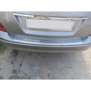 Bakre stötfångarskydd (SW, blank, rostfritt stål) Mercedes C-klass W204 2007–2015 foto 1