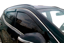 Hyundai Santa Fe 3 2012–2018 Vindavvisare med kromlist (4 st, HIC) foto 6