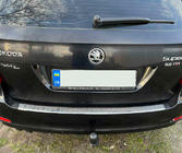 Skoda Superb 2009–2015 Lastskydd bakre stötfångare Carmos V1 (SW, rostfritt) foto 1