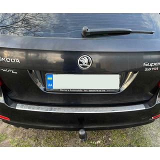 Lastskydd bakre stötfångare Carmos V1 (SW, rostfritt) Skoda Superb 2009–2015 foto 1