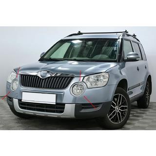 Kromlister till dimljus i rostfritt stål (2009-2013, 2 st.) Skoda Yeti 2009–2017 foto 1