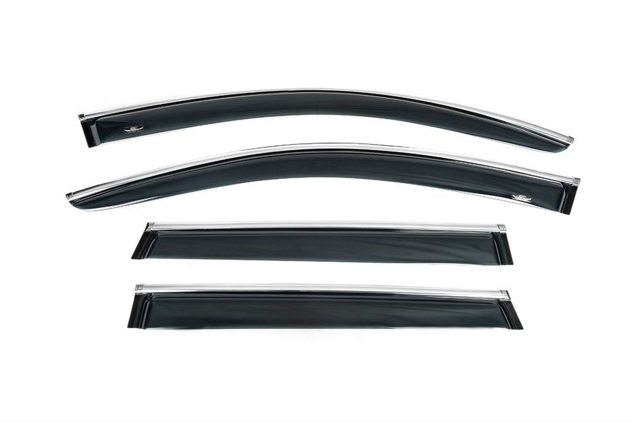 Volkswagen Touareg 2010–2018 Vindavvisare med kromlist (4 st, HIC) Foto 5