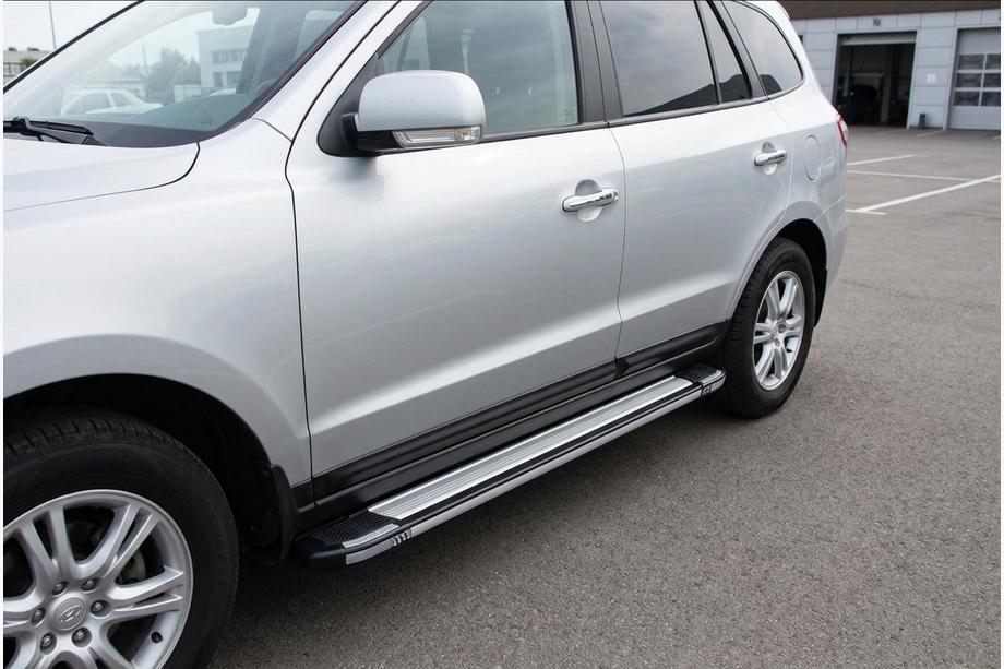 Hyundai Santa Fe 2 2006–2012 Sidosteg Rainbow (2 st, aluminium) Image