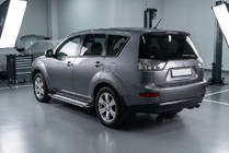 Mitsubishi Outlander 2006–2012 Sidosteg Rainbow (2 st, aluminium) foto 1