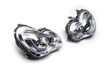 Mercedes C-klass W203 2000–2007 Framlyktor med LED-positionsljus (2 st) Mörka foto 3