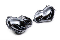 Mercedes C-klass W203 2000–2007 Framlyktor med LED-positionsljus (2 st) Mörka foto 8