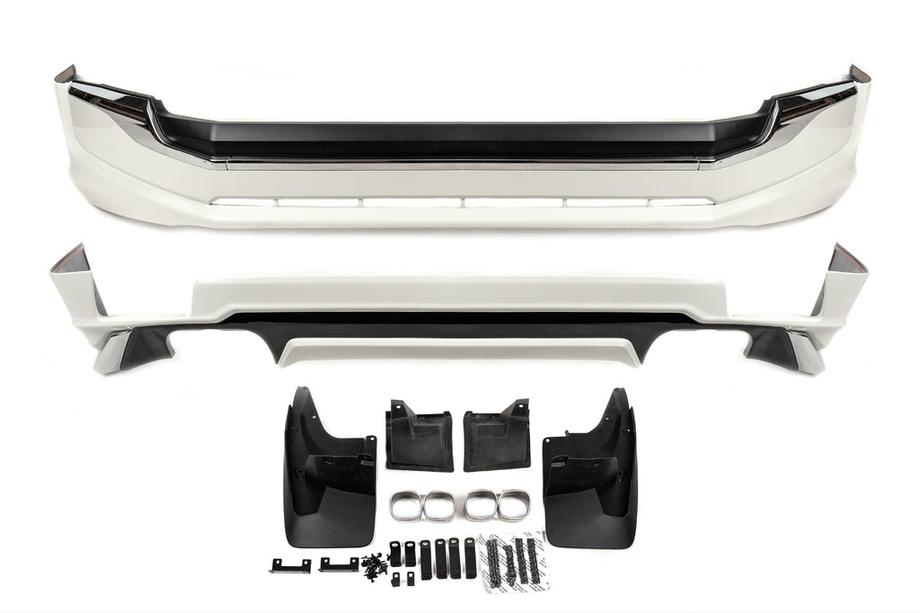Toyota Land Cruiser Prado 150 2009–2023 Stötfångarspoilers fram och bak Executive (2017-) Svart färg Image
