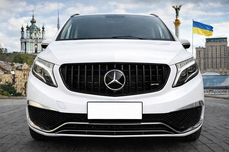 Mercedes Vito/V-klass W447 2014– Frontgrill GT Panamericana Black (2014-2019 för V-class) Foto 1