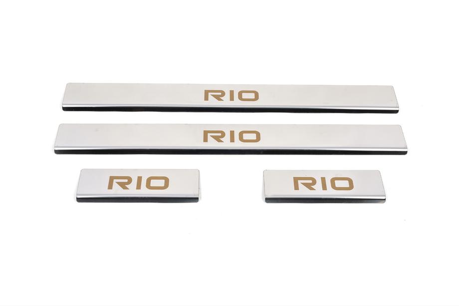 Kia Rio 2005–2011 Instegslister Carmos (4 st, rostfritt stål) Image