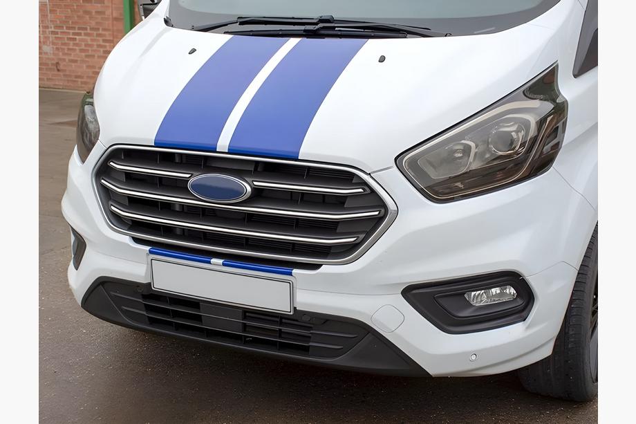 Ford Custom 2013–2022 Kromlister till kylargrill 2018+ (4 st, rostfritt) Image