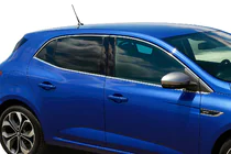 Renault Megane IV 2016–2025 Komplett krom fönsterlistpaket (HB, 12 st, rostfritt) foto 1
