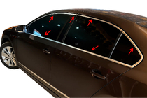 Volkswagen Jetta 2011–2018 Komplett fönsterlistset (12 st, rostfritt stål) Carmos - turkiskt stål foto 1