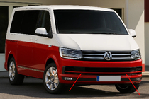 Volkswagen T6 2015–2024 Lister till stötfångargaller 2015-2019 (3 st, röd) foto 1