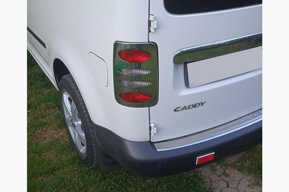 Volkswagen Caddy 2004–2010 Kromlister till baklyktor V2 (2 st, rostfritt stål) Image