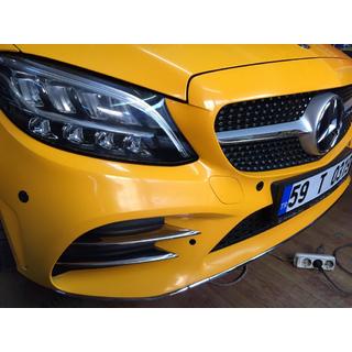 Kromade dimljuslister för AMG (4 st) Mercedes C-class W205 2014–2021 foto 2