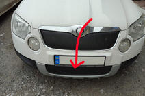 Skoda Yeti 2009–2017 Vintertäckning för grill (nedre, 2009-2013) foto 2