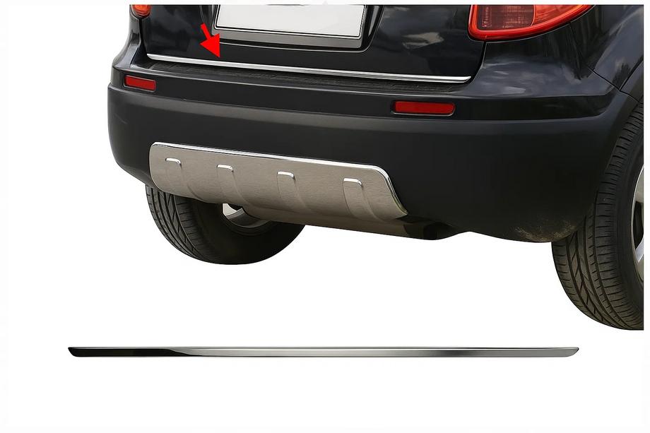 Fiat Sedici 2006–2014 Kromlist till baklucka (rostfritt stål) Foto 1