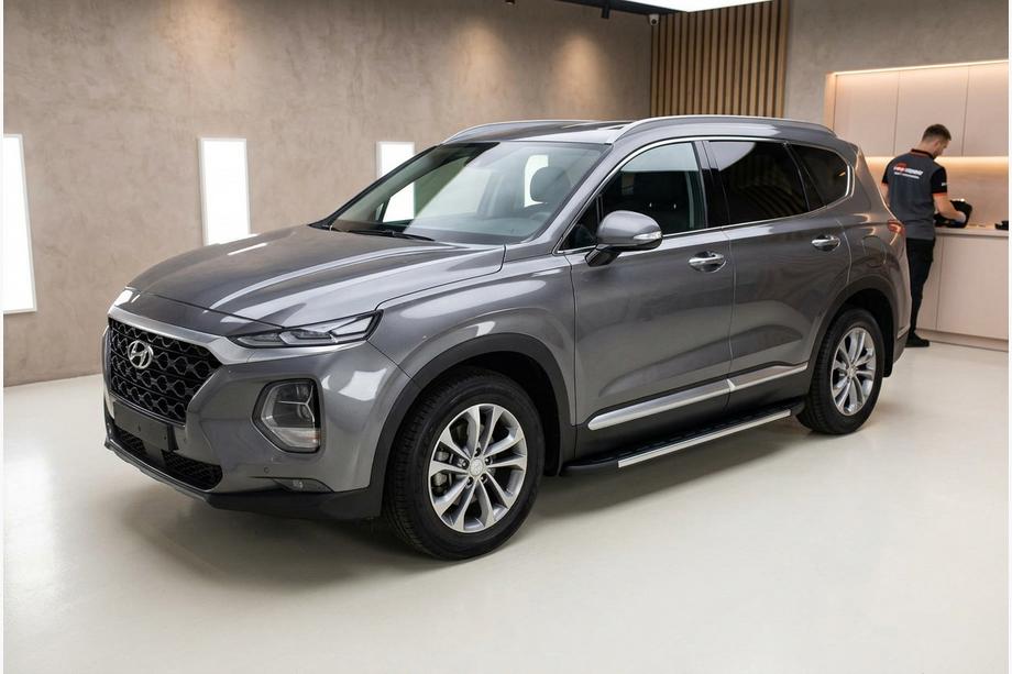 Hyundai Santa Fe 4 2018–2023 Sidosteg Fullmond (2 st, aluminium) Image
