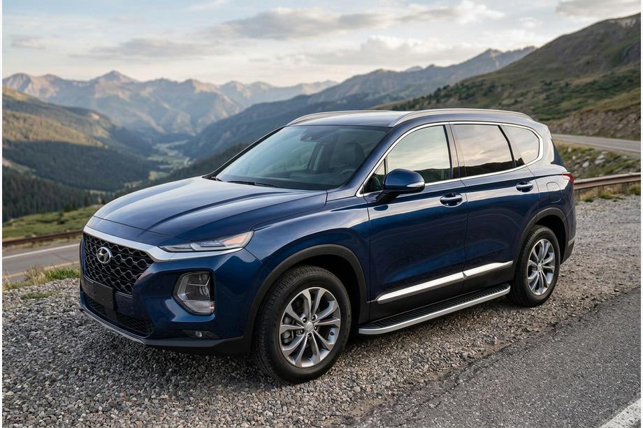 Hyundai Santa Fe 4 2018–2023 Sidosteg Tayga Grey (2 st, aluminium) Image
