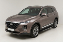 Hyundai Santa Fe 4 2018–2023 Sidosteg Bosphore Grey (2 st, aluminium) foto 1