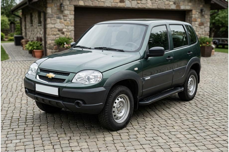 Chevrolet Niva 1998–2020 Sidosteg Allmond Black (2 st, aluminium) Image