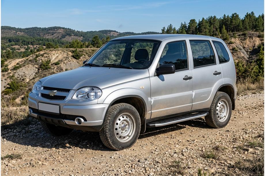 Chevrolet Niva 1998–2020 Sidosteg Fullmond (2 st, aluminium) Image