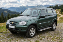 Chevrolet Niva 1998–2020 Sidosteg Maydos V2 (2 st, aluminium/rostfritt stål) foto 1