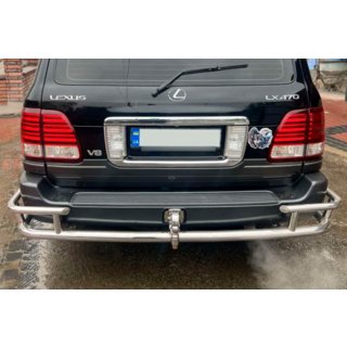 Bakre skyddsbåge AK009-15 (rostfritt stål) Lexus LX470 1998–2007 foto 2