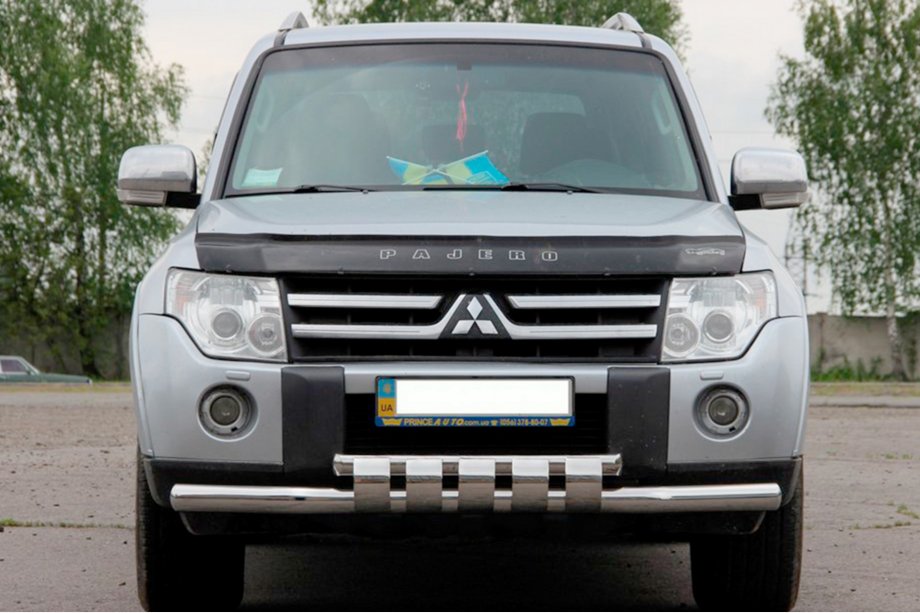 Mitsubishi Pajero Wagon IV 2006–2021 Främre frontbåge ST015-13 (rostfritt) Image