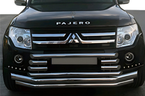 Mitsubishi Pajero Wagon IV 2006–2021 Främre skyddsbåge ST015-9 (rostfri) foto 1
