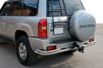 Nissan Patrol Y61 1997–2011 Bakre skyddsbåge AK005-3 (rostfritt) foto 1