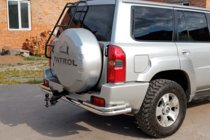 Nissan Patrol Y61 1997–2011 Bakre skyddsbåge AK005-3 (rostfritt) foto 2