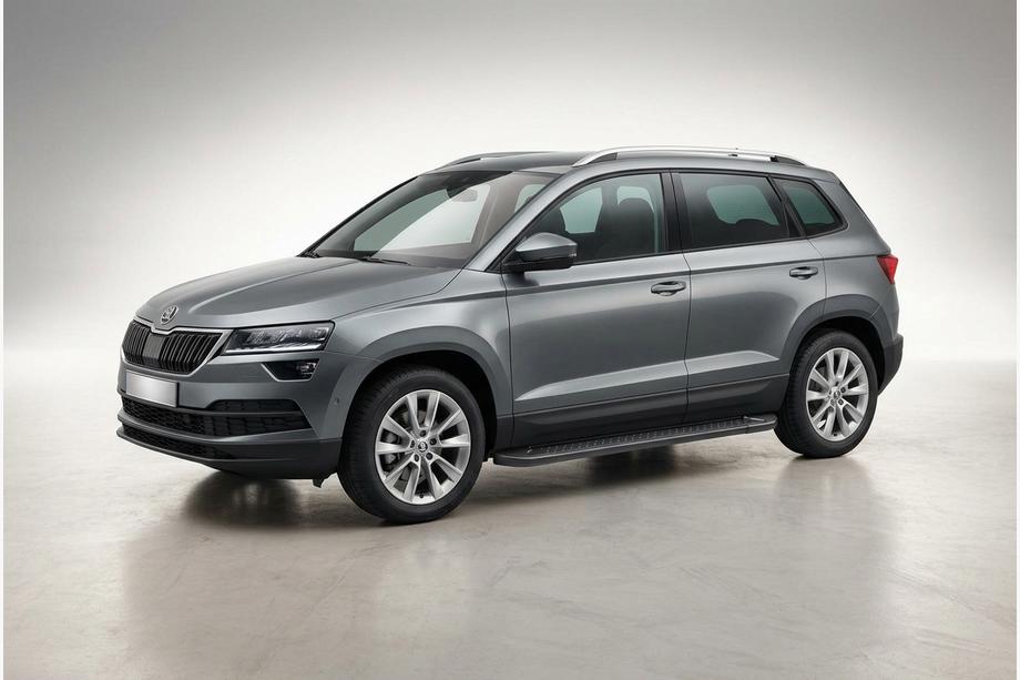 Skoda Karoq 2018– Sidosteg Allmond Black (2 st, aluminium) Image