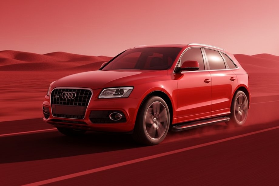 Audi Q5 2008–2017 Sidosteg Maya Red (2 st, aluminium) Image