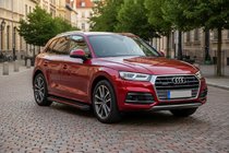 Audi Q5 2017–2025 Sidosteg Maya Red (2 st, aluminium) foto 1
