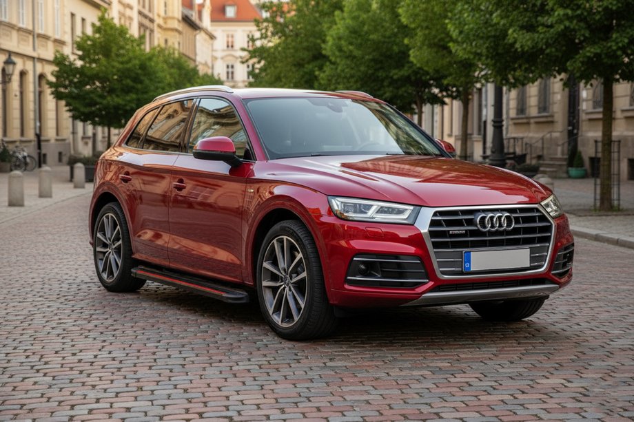 Audi Q5 2017–2025 Sidosteg Maya Red (2 st, aluminium) Image