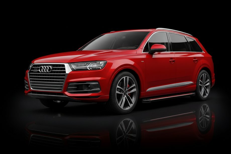 Audi Q7 2015–2026 Sidosteg Maya Red (2 st, aluminium) Image