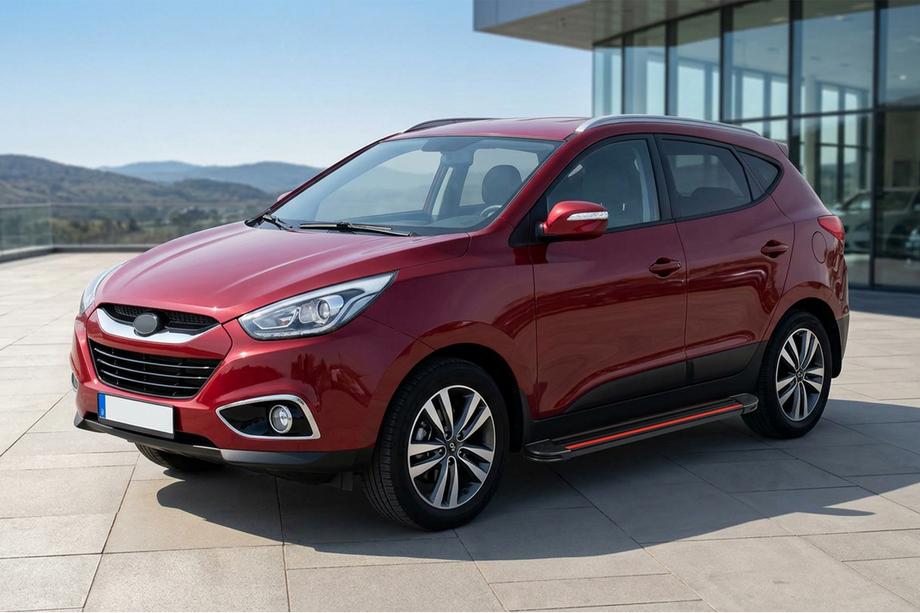 Hyundai IX-35 2010–2015 Sidosteg Maya Red (2 st, aluminium) Image